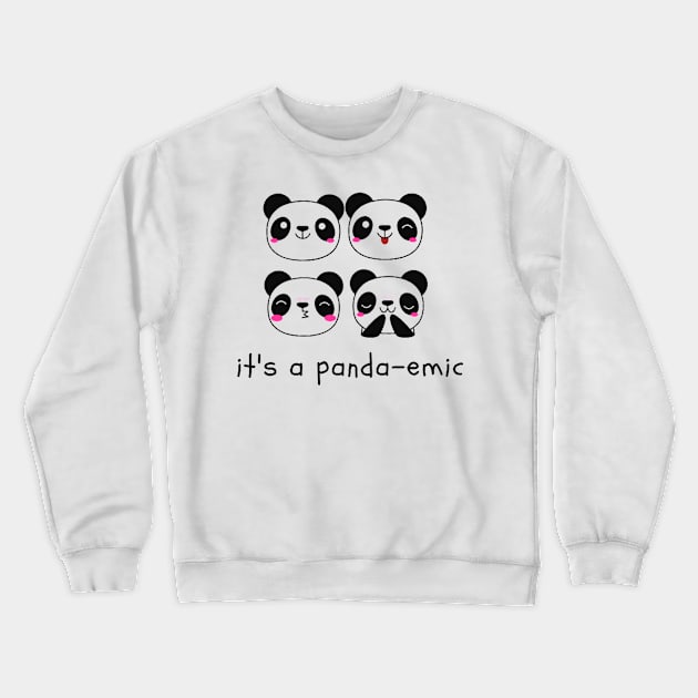 It's a Panda-emic Horde Crewneck Sweatshirt by NoColorDesigns